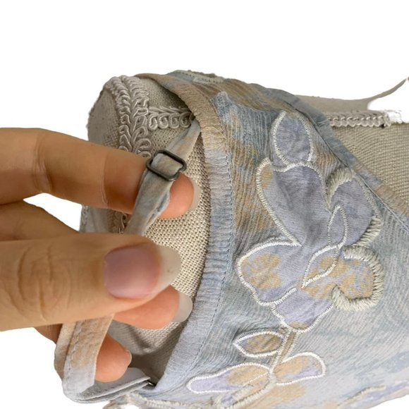 Sundance Moonshadow Silk Chiffon Embroidered Beaded Sleeveless Dress Petite Medi - Picture 3 of 12